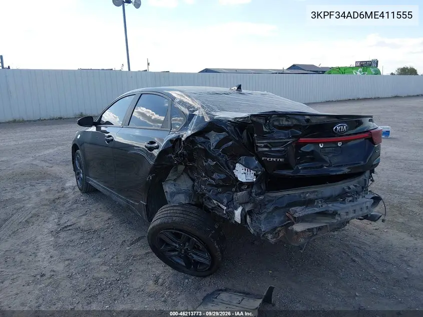 2021 KIA FORTE VIN 3KPF34AD6ME411555 — фото 3