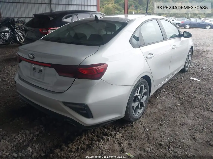 2021 KIA FORTE VIN 3KPF24AD6ME370685 — фото 4