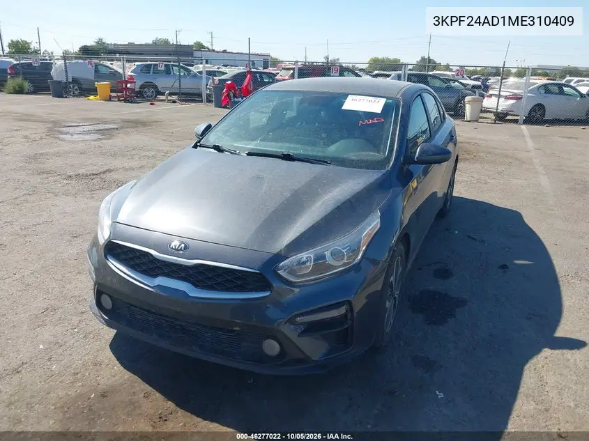 2021 KIA FORTE VIN 3KPF24AD1ME310409 — фото 2