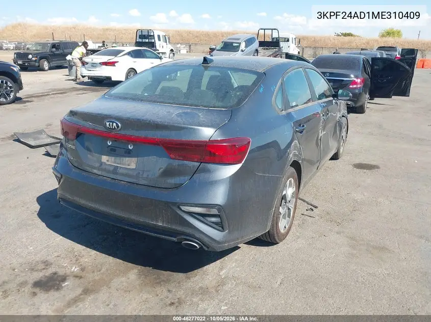 2021 KIA FORTE VIN 3KPF24AD1ME310409 — фото 4