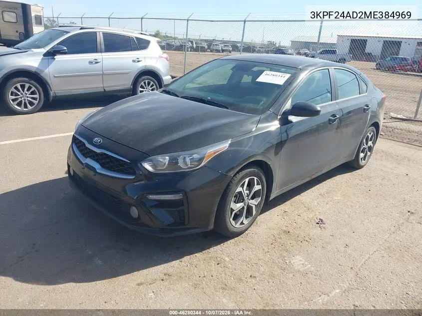2021 KIA FORTE VIN 3KPF24AD2ME384969 — фото 2