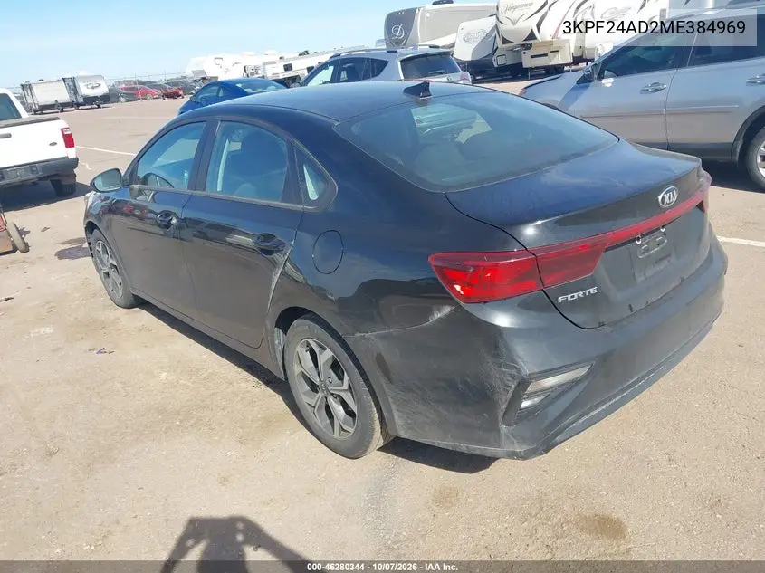 2021 KIA FORTE VIN 3KPF24AD2ME384969 — фото 3