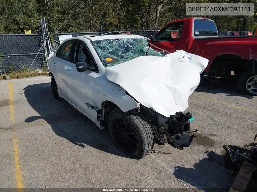KIA FORTE 2021, VIN 3KPF34ADXME393111