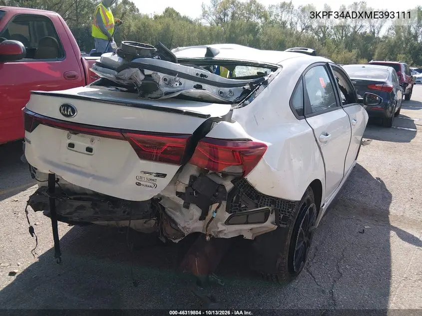 2021 KIA FORTE VIN 3KPF34ADXME393111 — фото 4