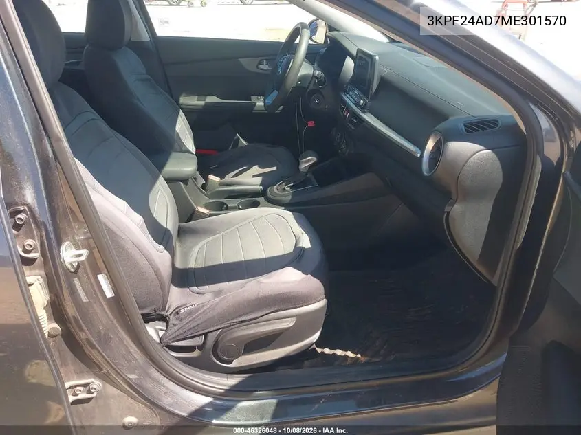 2021 KIA FORTE VIN 3KPF24AD7ME301570 — фото 5
