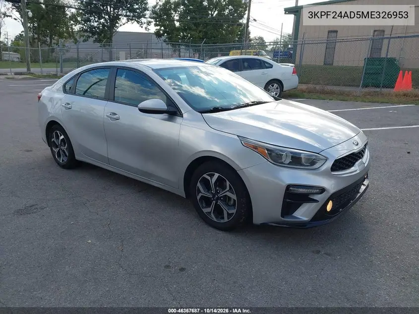 KIA FORTE 2021, VIN 3KPF24AD5ME326953