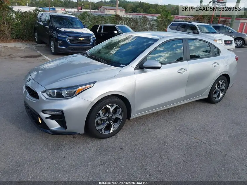 2021 KIA FORTE VIN 3KPF24AD5ME326953 — фото 2