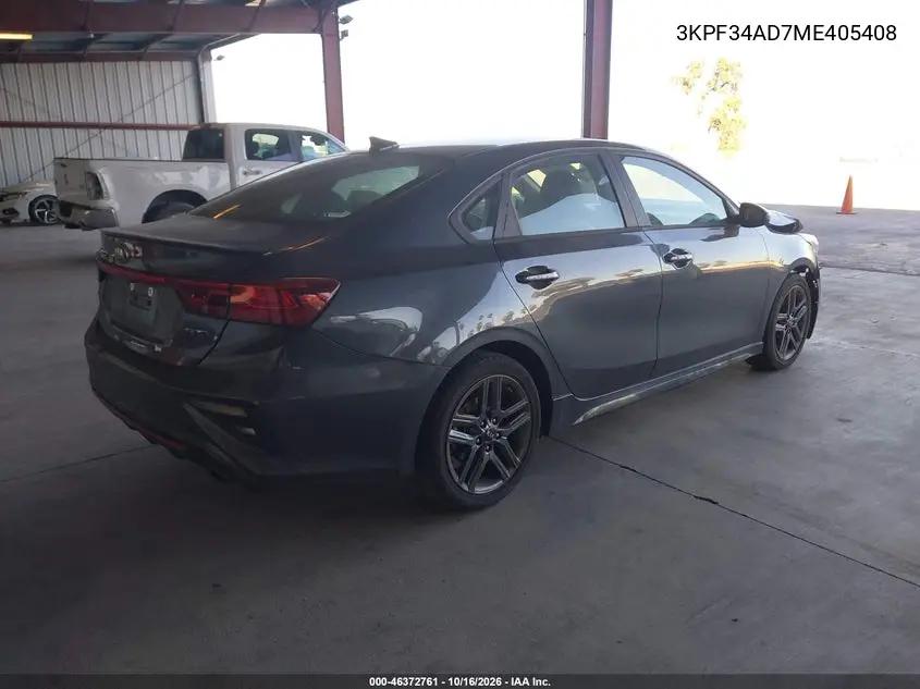 2021 KIA FORTE VIN 3KPF34AD7ME405408 — фото 4
