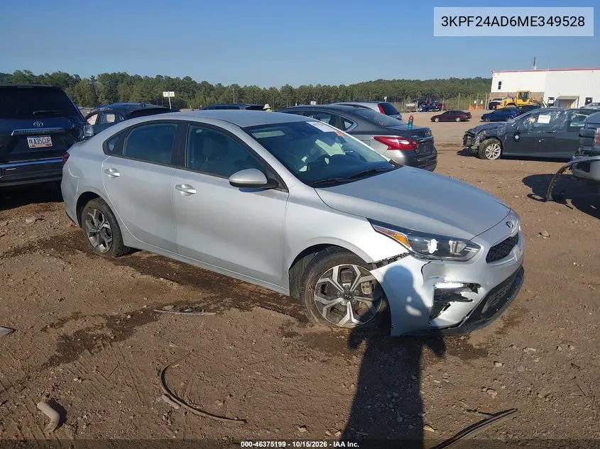 KIA FORTE 2021, VIN 3KPF24AD6ME349528