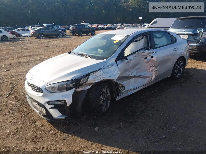 2021 KIA FORTE VIN 3KPF24AD6ME349528 — фото 2
