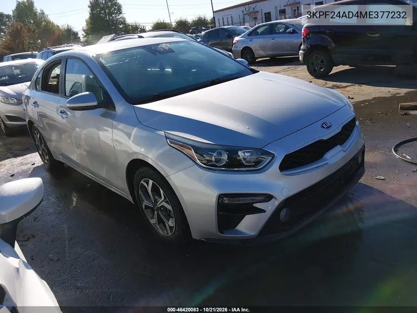 KIA FORTE 2021, VIN 3KPF24AD4ME377232