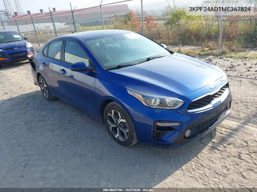 KIA FORTE 2021, VIN 3KPF24AD1ME367824