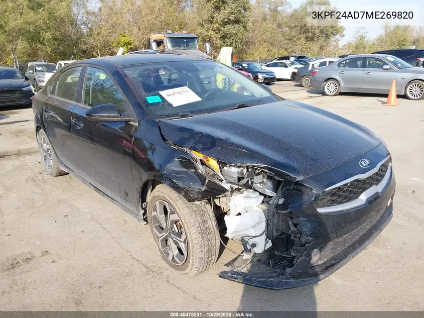 KIA FORTE 2021, VIN 3KPF24AD7ME269820