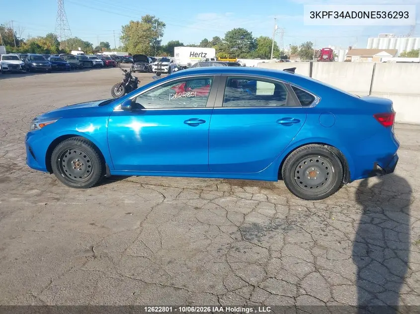 2022 KIA FORTE VIN 3KPF34AD0NE536293 — фото 14
