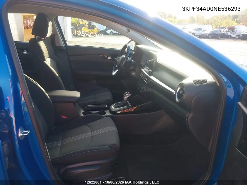 2022 KIA FORTE VIN 3KPF34AD0NE536293 — фото 5