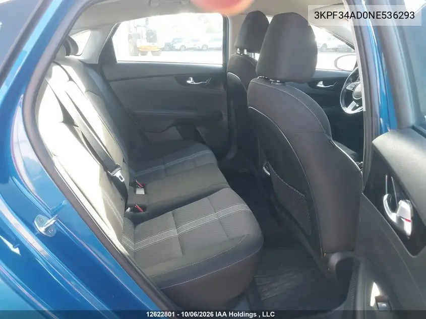 2022 KIA FORTE VIN 3KPF34AD0NE536293 — фото 8