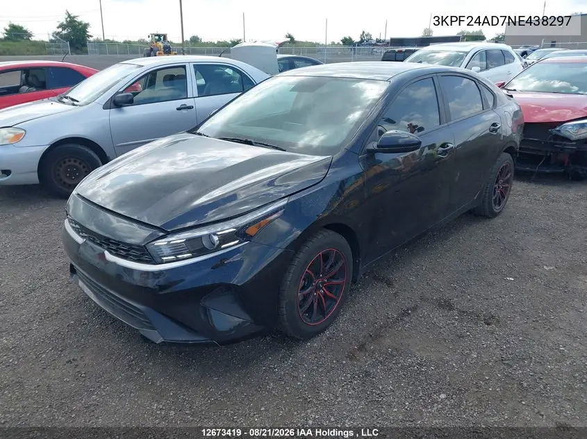 2022 KIA FORTE VIN 3KPF24AD7NE438297 — фото 2