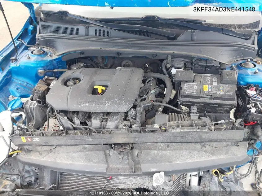 2022 KIA FORTE VIN 3KPF34AD3NE441548 — фото 10