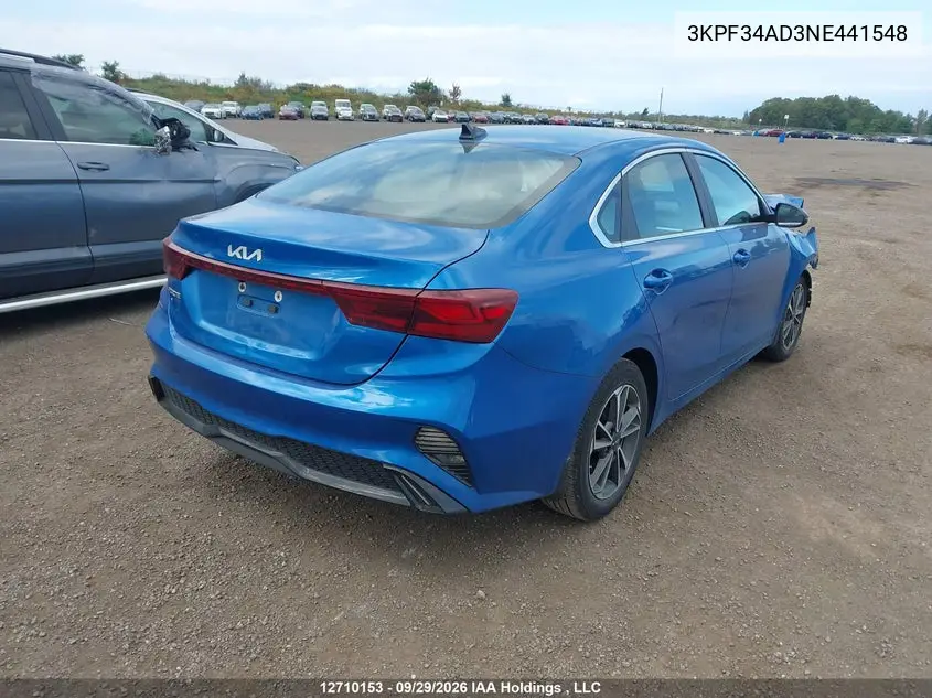 2022 KIA FORTE VIN 3KPF34AD3NE441548 — фото 4
