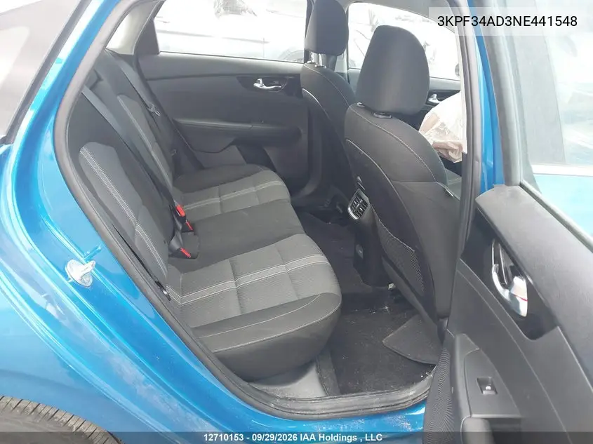 2022 KIA FORTE VIN 3KPF34AD3NE441548 — фото 8