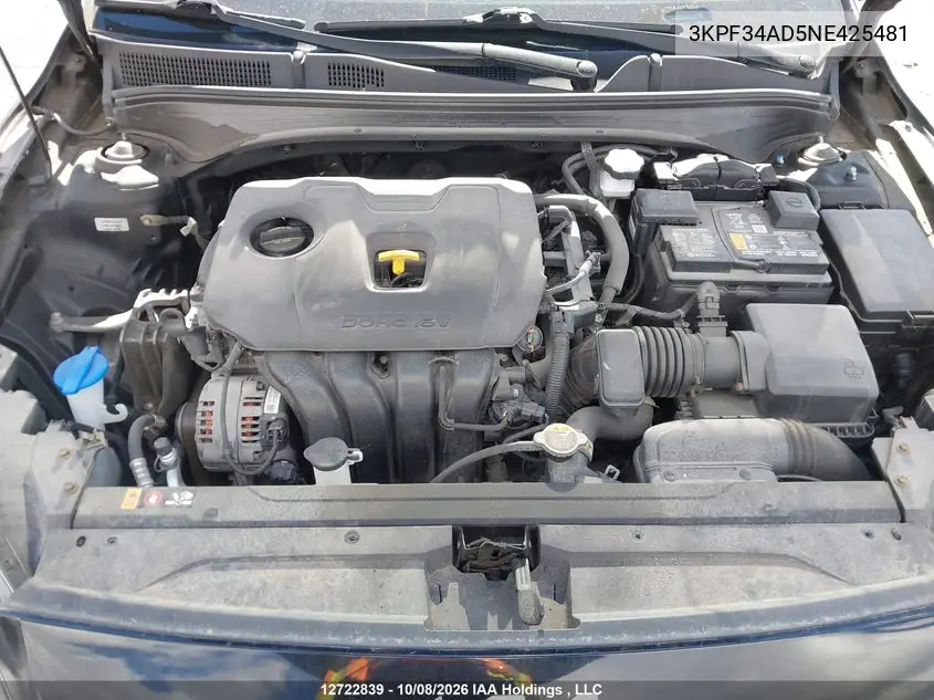 2022 KIA FORTE VIN 3KPF34AD5NE425481 — фото 10