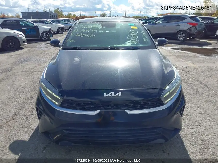 2022 KIA FORTE VIN 3KPF34AD5NE425481 — фото 12