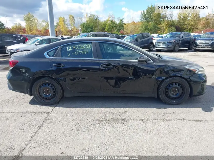 2022 KIA FORTE VIN 3KPF34AD5NE425481 — фото 13