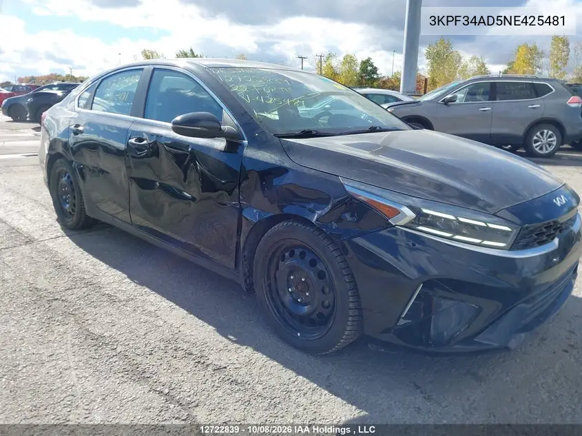 2022 KIA FORTE VIN 3KPF34AD5NE425481 — фото 6