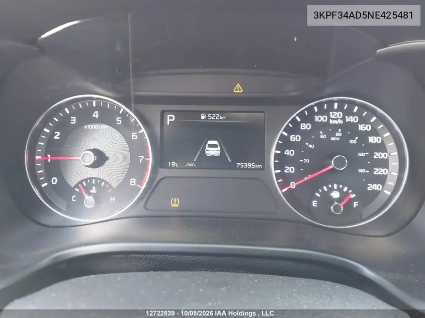 2022 KIA FORTE VIN 3KPF34AD5NE425481 — фото 7