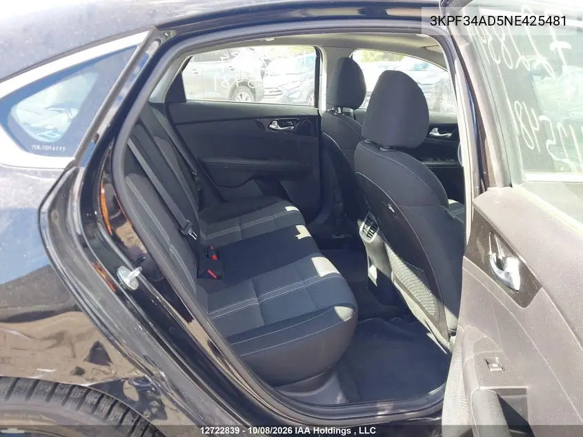 2022 KIA FORTE VIN 3KPF34AD5NE425481 — фото 8