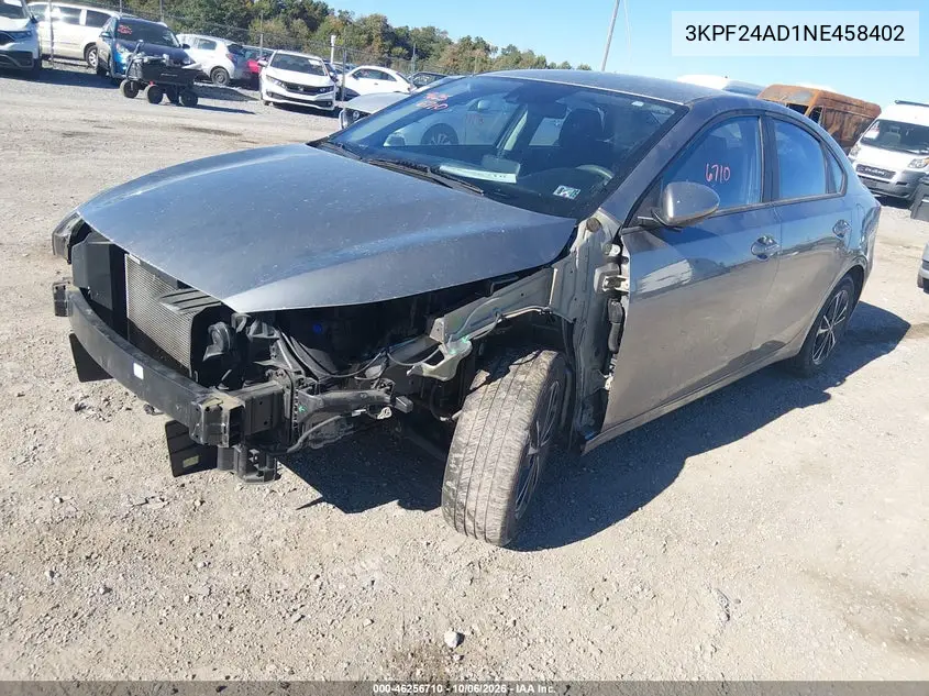 2022 KIA FORTE VIN 3KPF24AD1NE458402 — фото 2