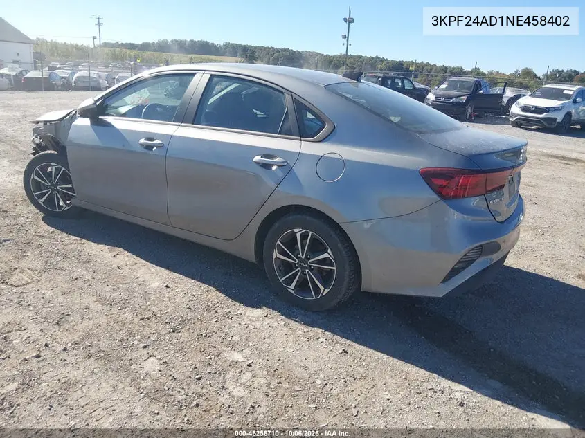 2022 KIA FORTE VIN 3KPF24AD1NE458402 — фото 3