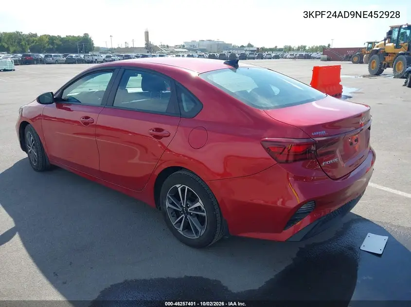 2022 KIA FORTE VIN 3KPF24AD9NE452928 — фото 3