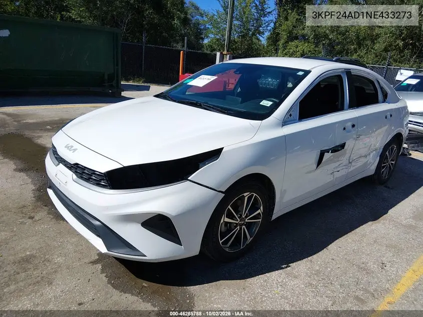2022 KIA FORTE VIN 3KPF24AD1NE433273 — фото 2