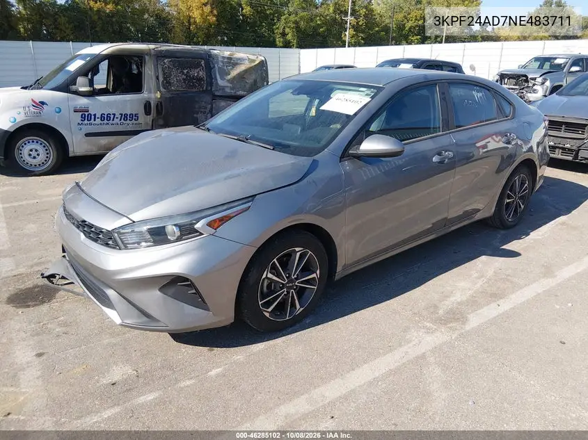 2022 KIA FORTE VIN 3KPF24AD7NE483711 — фото 2