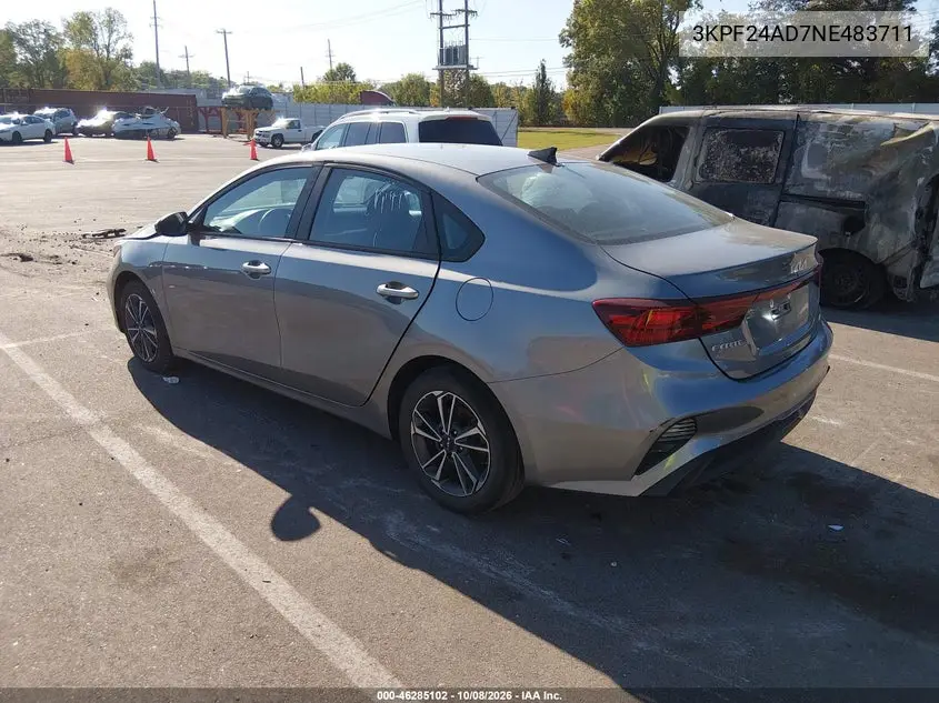 2022 KIA FORTE VIN 3KPF24AD7NE483711 — фото 3