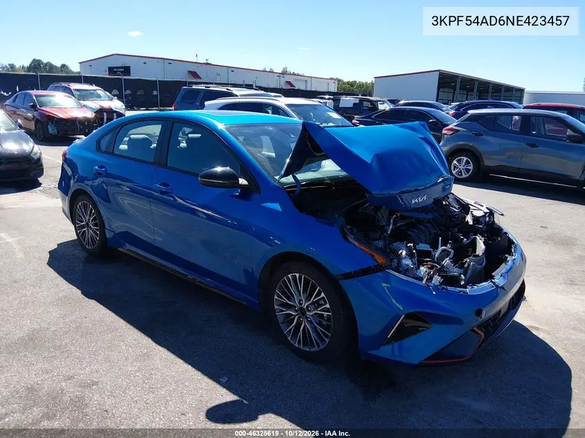 KIA FORTE 2022, VIN 3KPF54AD6NE423457