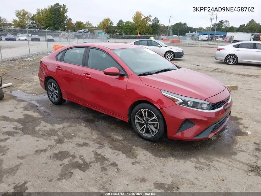 KIA FORTE 2022, VIN 3KPF24AD9NE458762