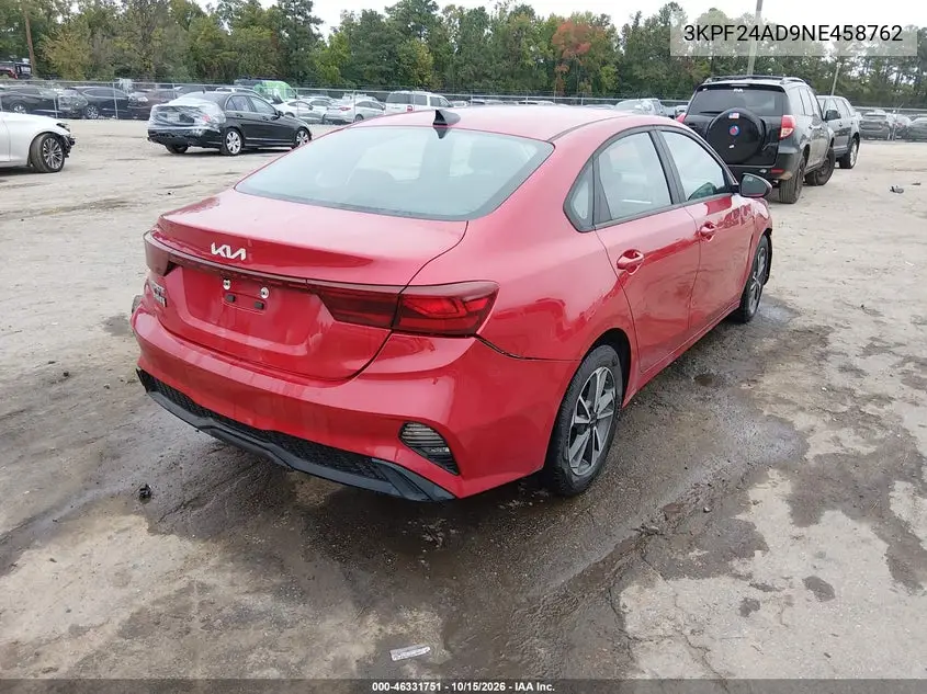 2022 KIA FORTE VIN 3KPF24AD9NE458762 — фото 4