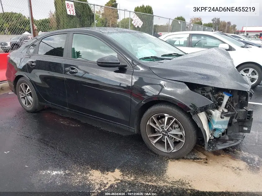 KIA FORTE 2022, VIN 3KPF24AD6NE455219