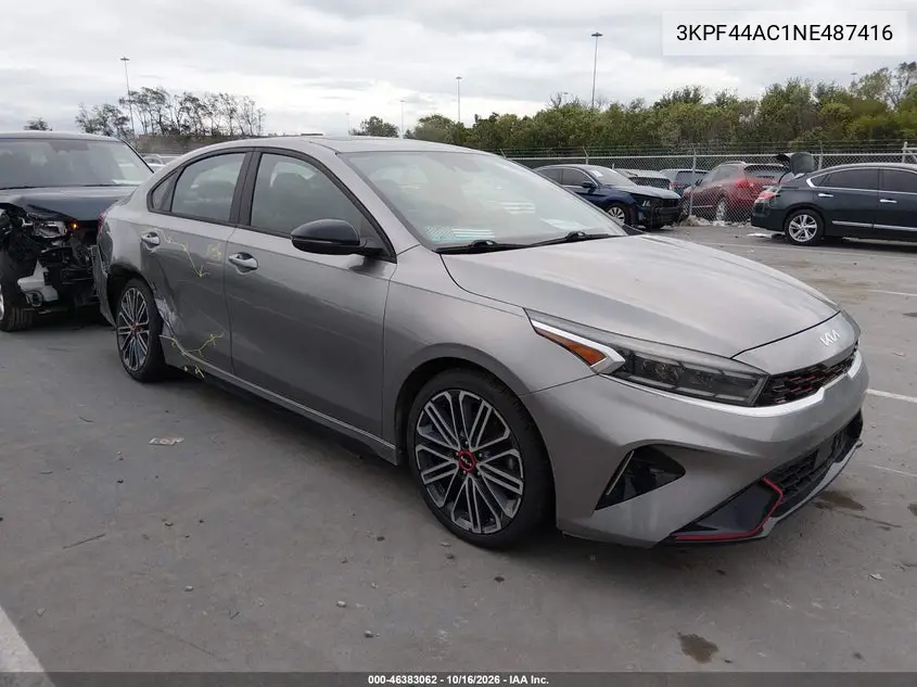 KIA FORTE 2022, VIN 3KPF44AC1NE487416
