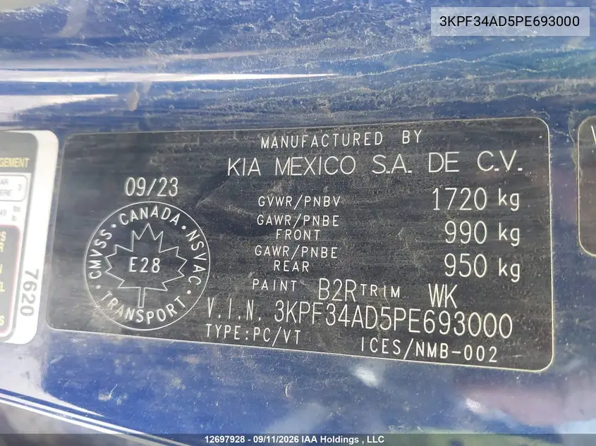 2023 KIA FORTE VIN 3KPF34AD5PE693000 — фото 18