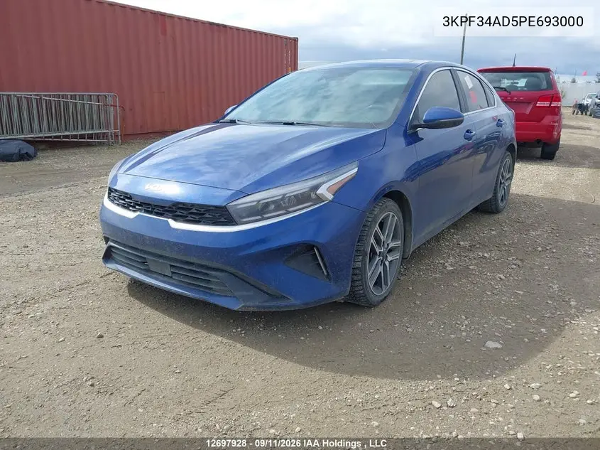 2023 KIA FORTE VIN 3KPF34AD5PE693000 — фото 2