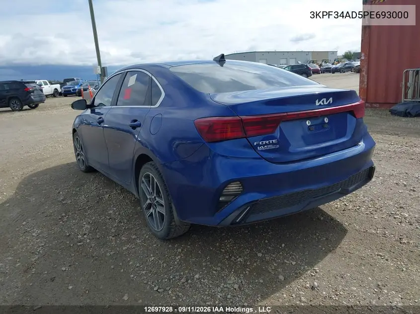 2023 KIA FORTE VIN 3KPF34AD5PE693000 — фото 3