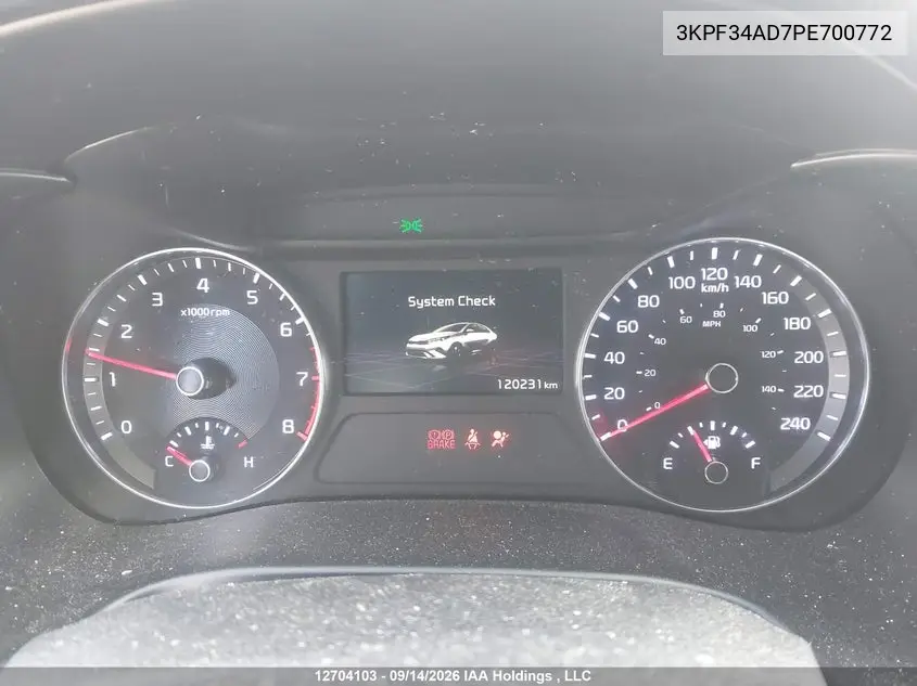2023 KIA FORTE VIN 3KPF34AD7PE700772 — фото 7