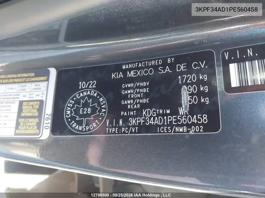 2023 KIA FORTE VIN 3KPF34AD1PE560458 — фото 19