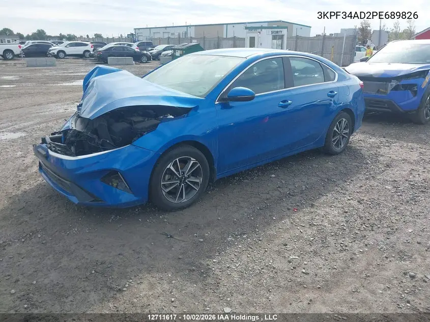 2023 KIA FORTE VIN 3KPF34AD2PE689826 — фото 2