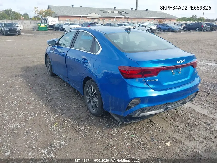 2023 KIA FORTE VIN 3KPF34AD2PE689826 — фото 3