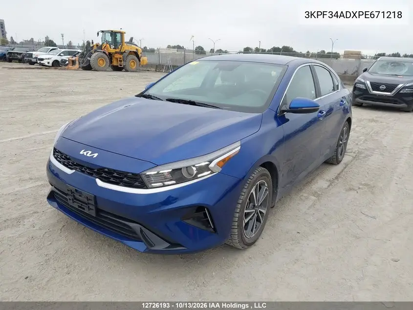 2023 KIA FORTE VIN 3KPF34ADXPE671218 — фото 2