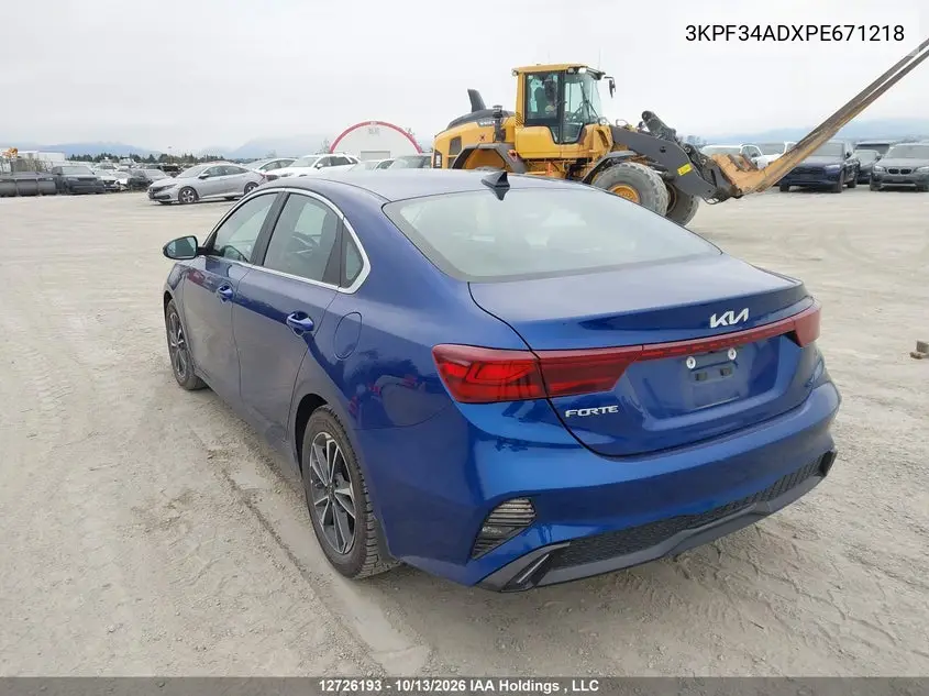 2023 KIA FORTE VIN 3KPF34ADXPE671218 — фото 3